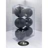 Набор пластиковых шаров ø 8 см черный 6 шт. в прозрачной упаковке 86471